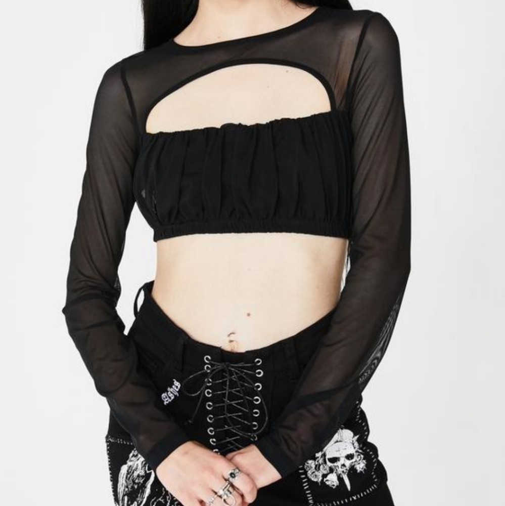 Kikiriki Dollskill Keyhole Sheer Croptop